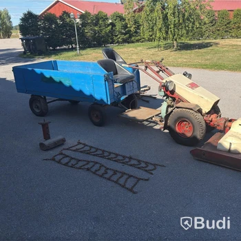 Redskapsbärare, Belos 272, med vagn, klippaggregat, snöblad m.m.