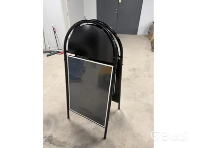 2 st 1X Trottoarpratare Toppsign 70X50 cm svart 1X 70X100 trottoarpratare Vit