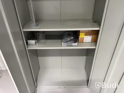 Förvaringsskåp, med innehåll grå, 193 cm