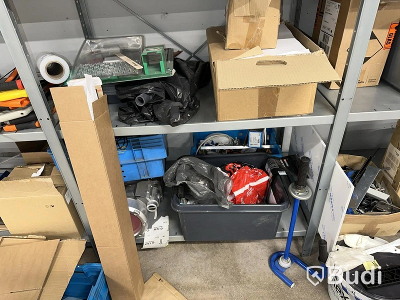 Shelving sections, 5 metres, including all contents.