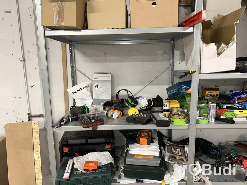 Shelving sections, 5 metres, including all contents.