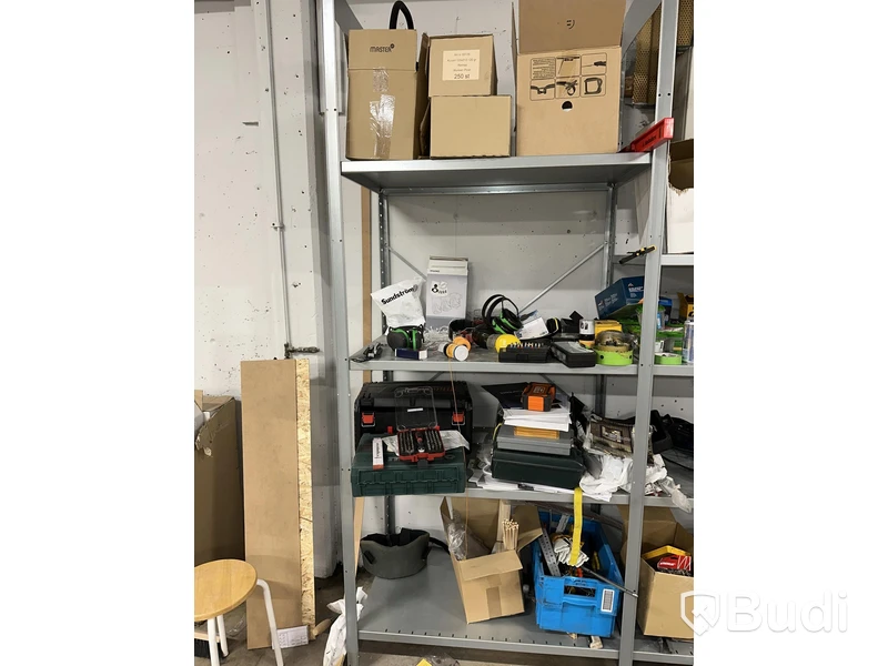 Shelving sections, 5 metres, including all contents.
