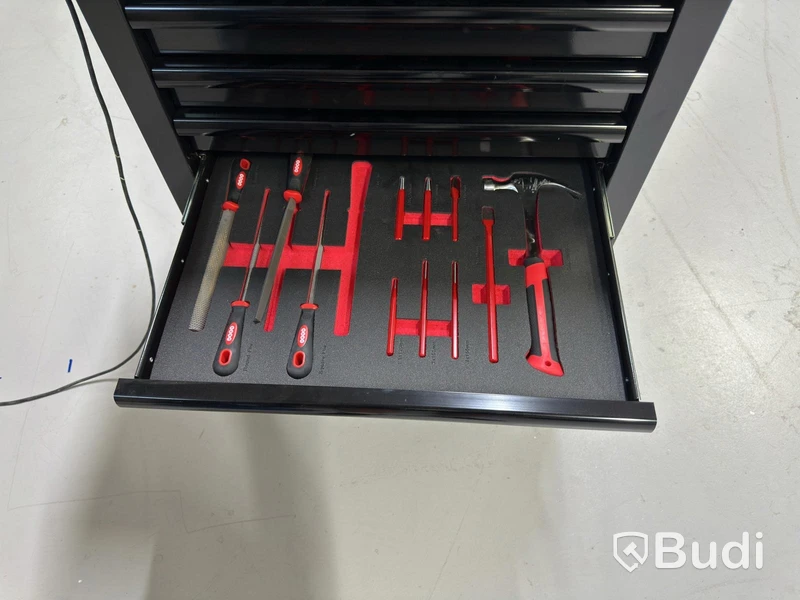 Airforce tool trolley with contents.