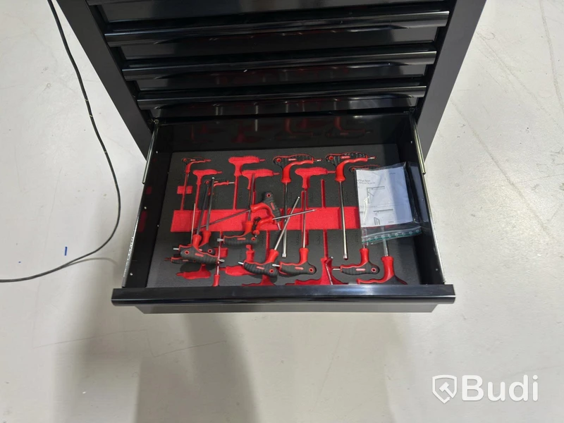 Airforce tool trolley with contents.