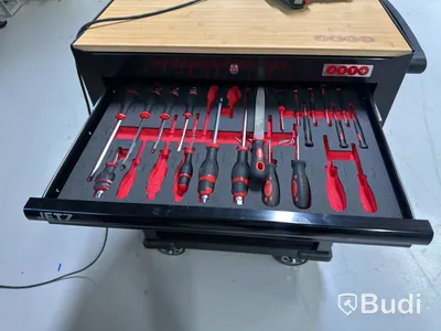 Airforce tool trolley with contents.