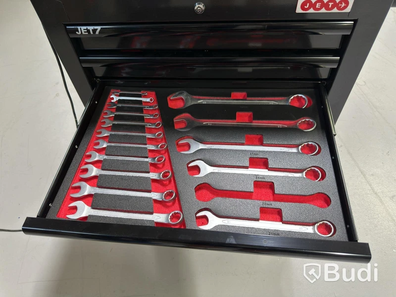Airforce tool trolley with contents.