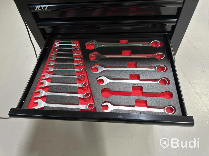 Airforce tool trolley with contents.