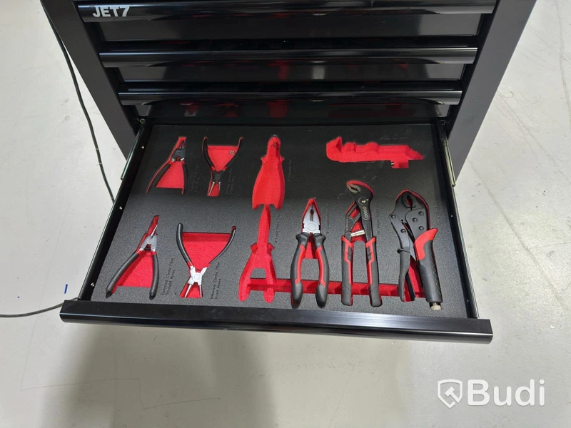 Airforce tool trolley with contents.