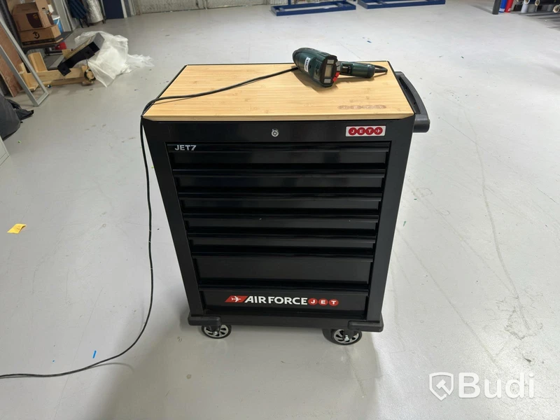 Airforce tool trolley with contents.