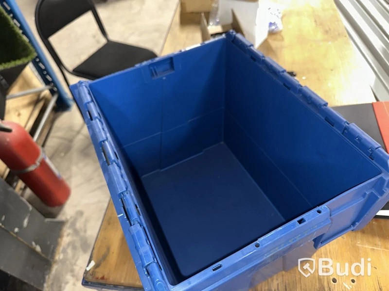 Förvaringslåda, blå, plast ca 30 Stycken
