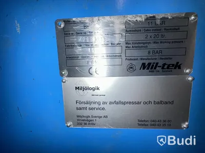 Baler / compactor Mi-tek 306C, 40 l, 8 bar