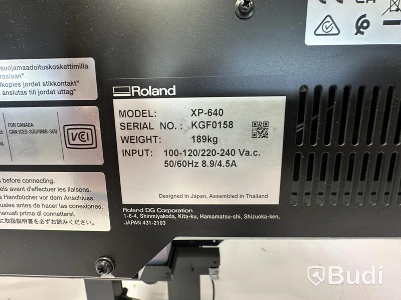 Large-format printer Roland XP-640, in operation prior to bankruptcy