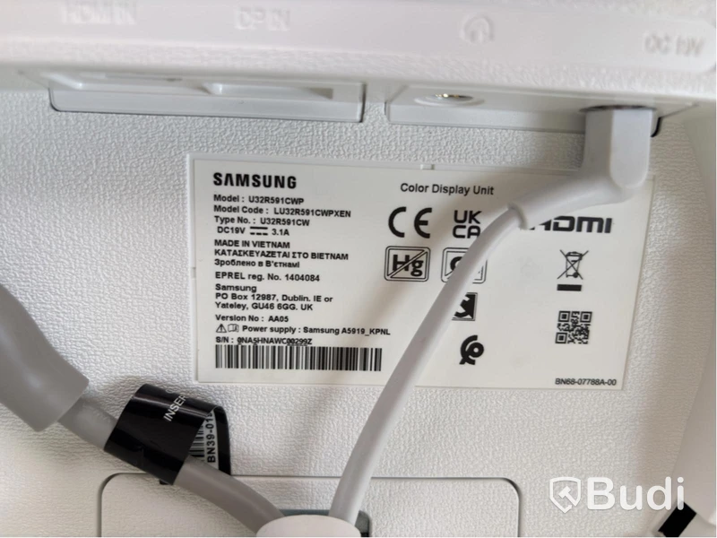 Samsung monitor, U32R591CWP, 32 inches