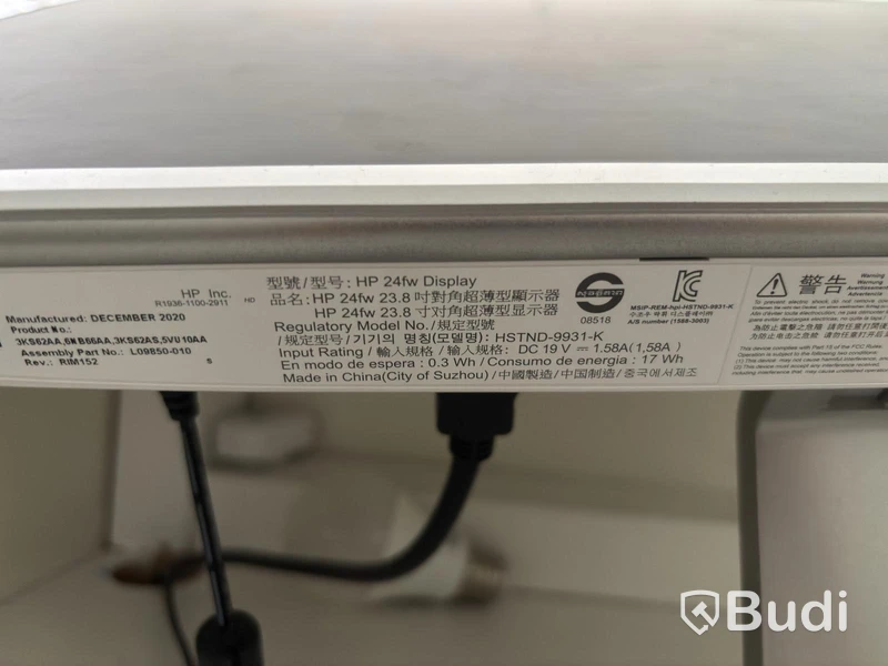 HP 24fw monitor incl. Apple keyboard and mouse