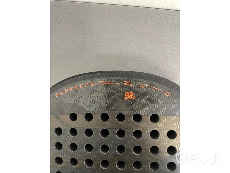 Padelracket, Bullpadel, Hack 03 Hybrid, svart/orange.