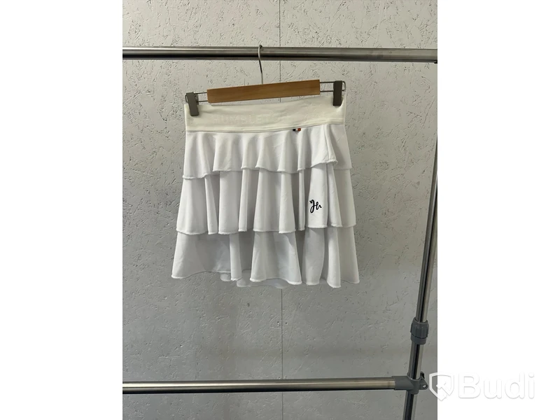 Träningslinne, stl. M, Humbleton, svart. & (NY) Tenniskjol, stl. L, Humbleton, vit.