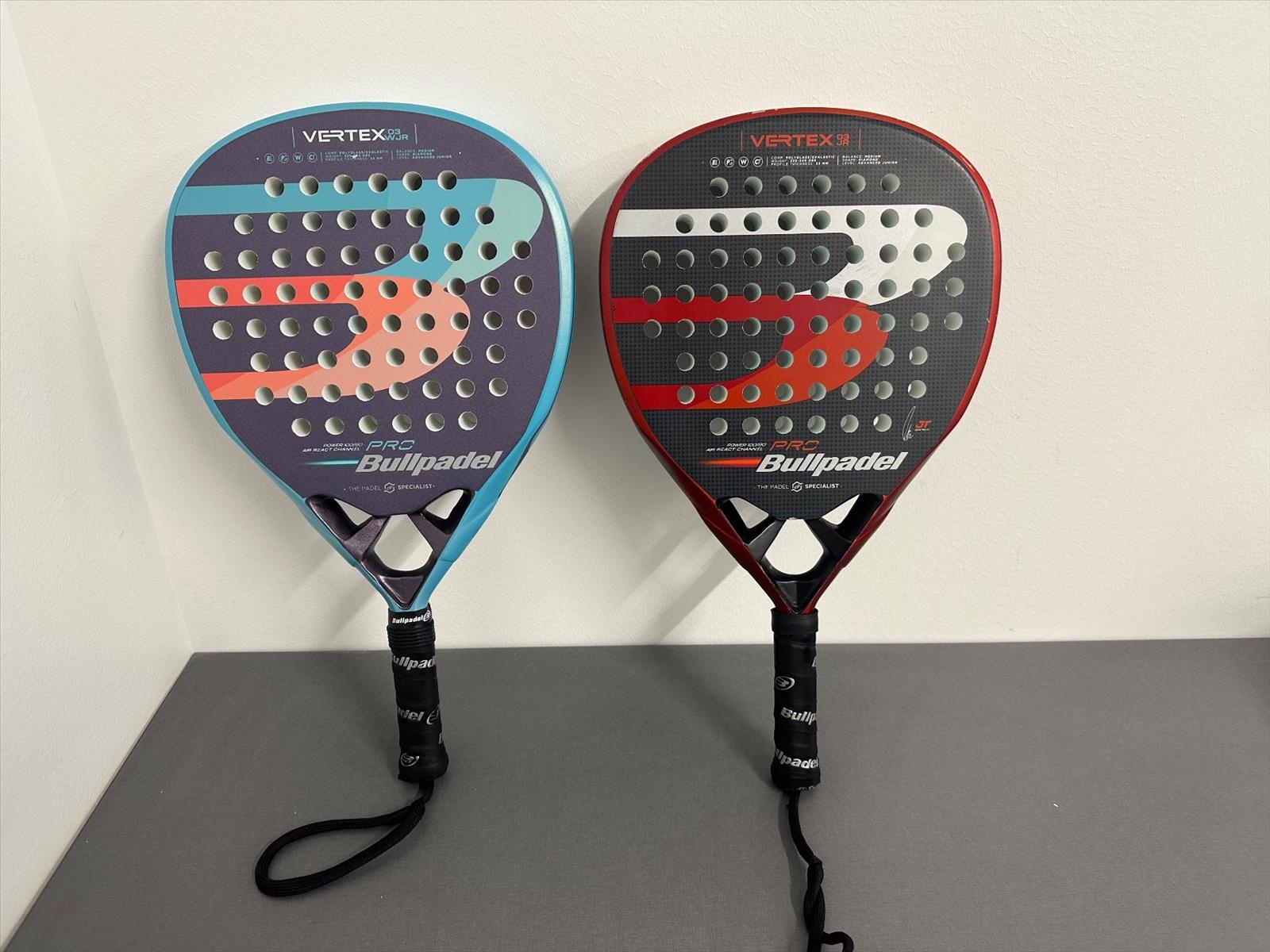 2 st. Junior Padelracket, Bullpadel, olika modeller.
