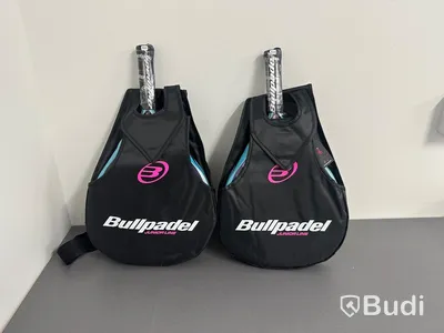 2 st. (NY) Junior padelracket, Bullpadel, Vertex 03WJR, lila/blå/korall, fodral medföljer till båda.