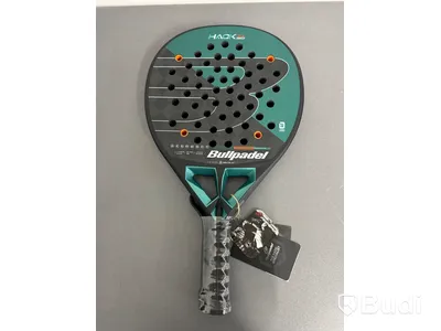 Padelracket, Bullpadel, Hack 04 Hybrid, svart/turkos/vit/orange.