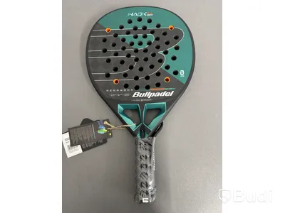 Padelracket, Bullpadel, Hack 04 Hybrid, svart/turkos/vit/orange.