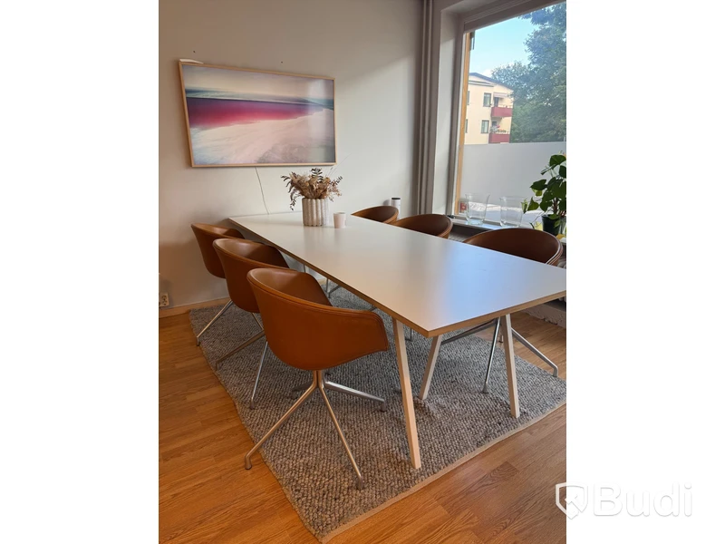 Bord, Hay, Loop stand, 250 cm x 92,5 cm x 74 cm, vit