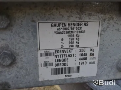 Släp | GAUPEN A2030 | 2021