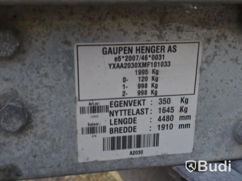 Släp | GAUPEN A2030 | 2021