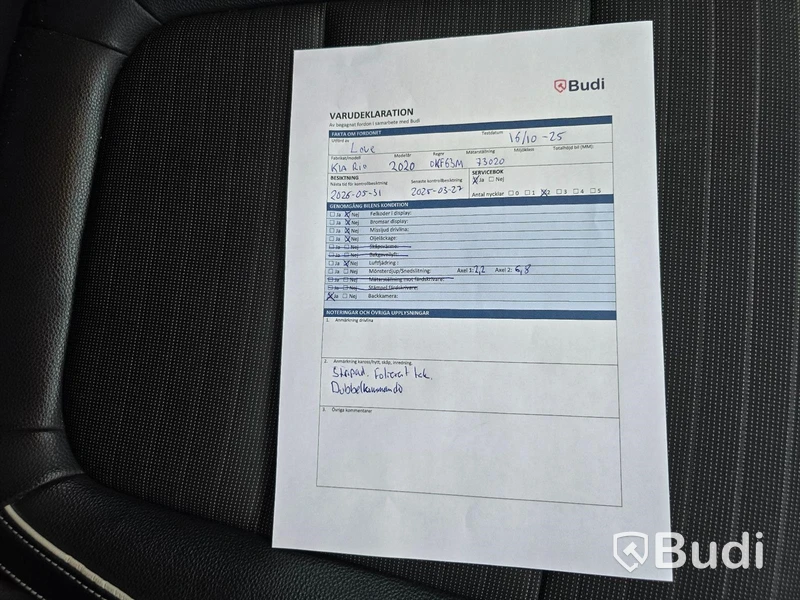 Personbil KIA RIO -2020 | BENSIN