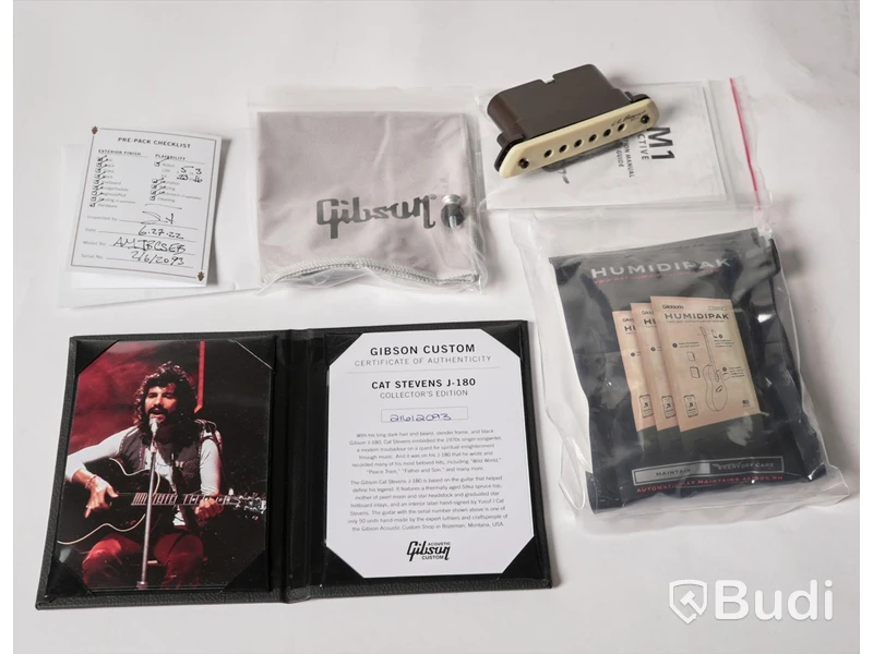 Akustisk Gitarr - Gibson Custom Cat Stevens J-180 Collectors Edition. OBS! mindre lackskada