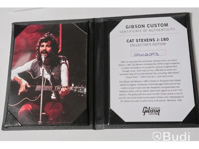 Akustisk Gitarr - Gibson Custom Cat Stevens J-180 Collectors Edition. OBS! mindre lackskada
