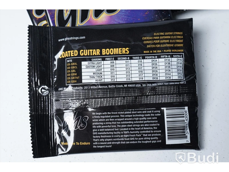 Gitarrsträngar - GHS Coated CB-GBCL Boomers. 23st.