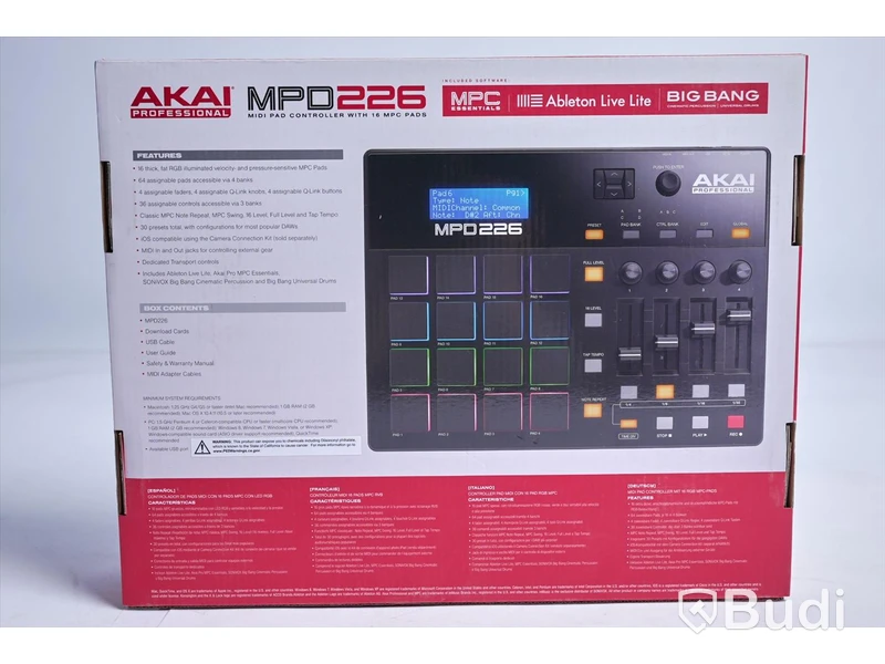 Midi Controller - Akai MPD 226. Ny.