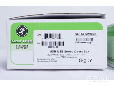 2 st DI Box - Mackie MDB-1A Active Direct Box samt MDB-USB Stereo Direct Box. Ny.