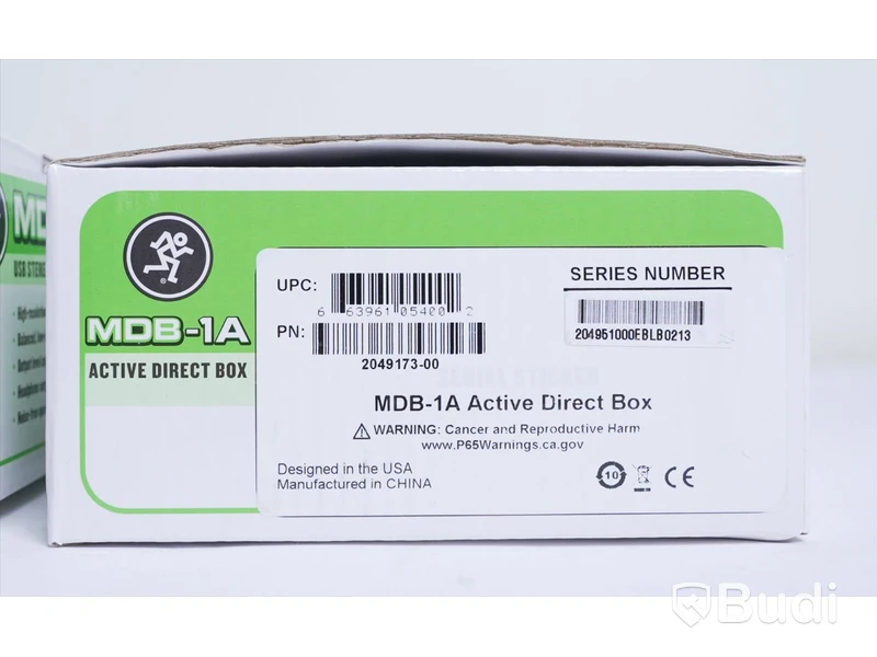 2 st DI Box - Mackie MDB-1A Active Direct Box samt MDB-USB Stereo Direct Box. Ny.
