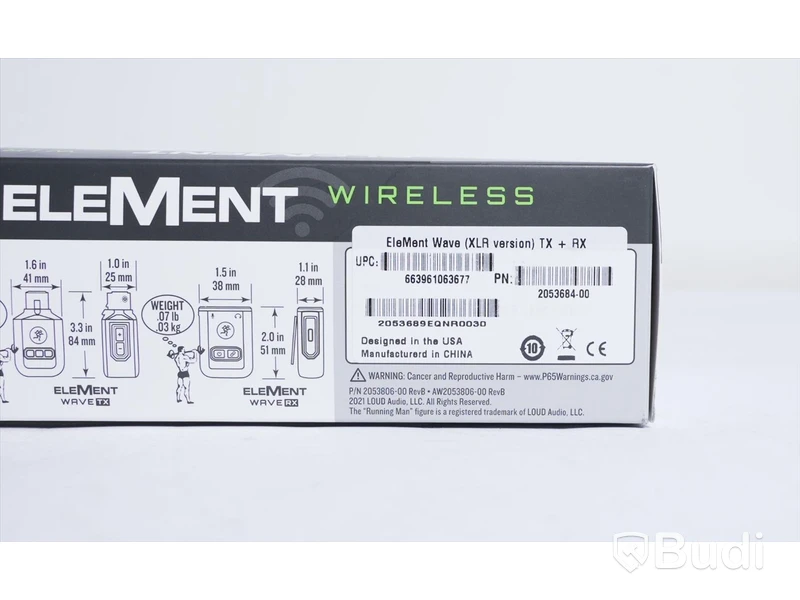 Mikrofonsystem - Mackie Element Wave XLR Wireless Handheld Microphone System. Ny.