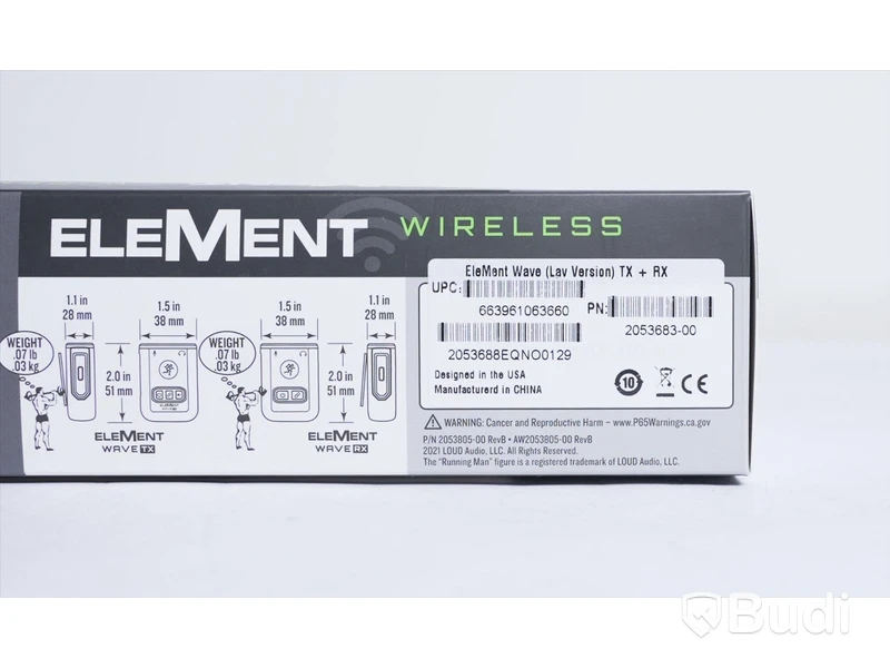 Mikrofonsystem - Mackie Element Wave LAV Wireless Handheld Microphone System. Ny.