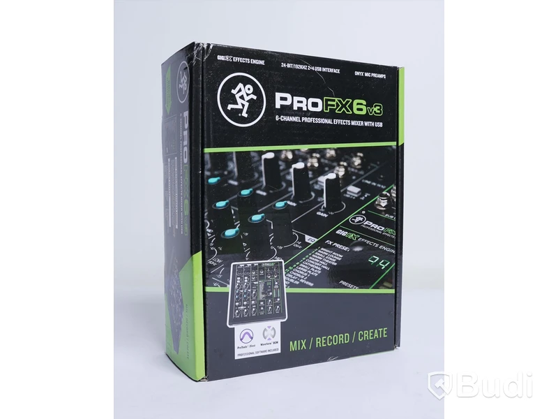 Mixerbord - Mackie ProFX6v3 6-channel Professional Effects Mixer with USB. Ny.