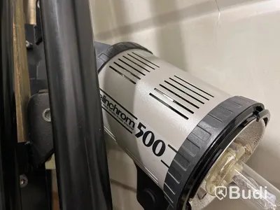 Div fototillbehör, Elinchrom blixthuvud, manfrotto autopoles och fotobakgrund