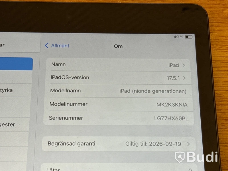 Apple iPad A2602 (9 gen) | 64 GB