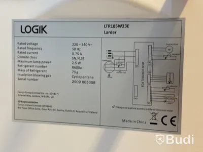 Kylskåp Logik LTR185W23E | 60x62x185 cm