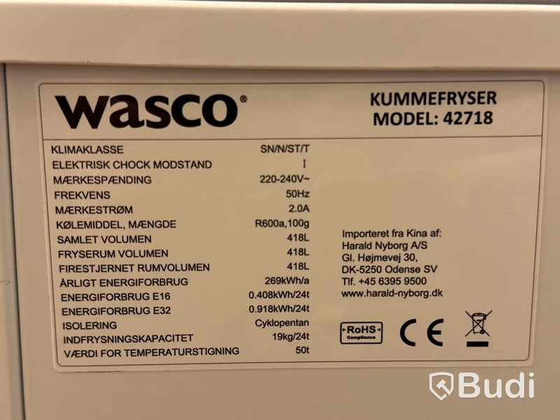 Frysbox Wasco 42718 | 418 L | 142x75x82 cm