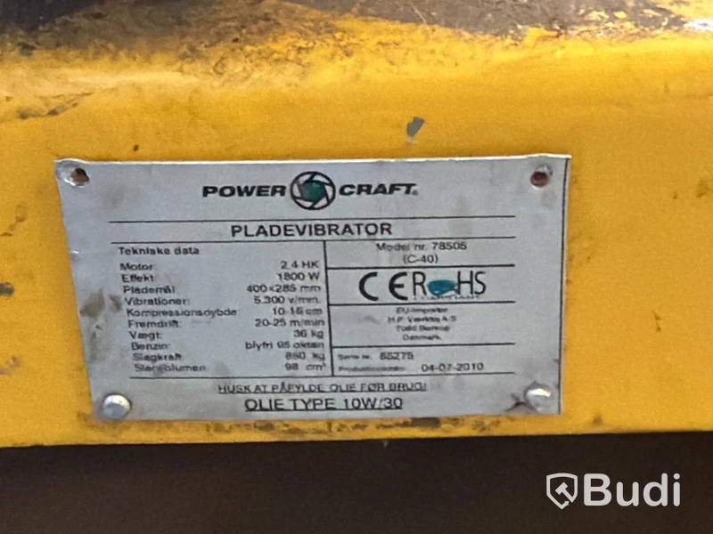 Vibroplatta Power Craft