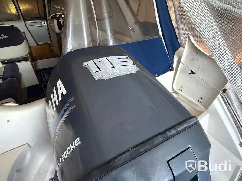 Flipper 630 OC with Yamaha 115 hp 4-stroke engine, 2002, with unbraked trailer