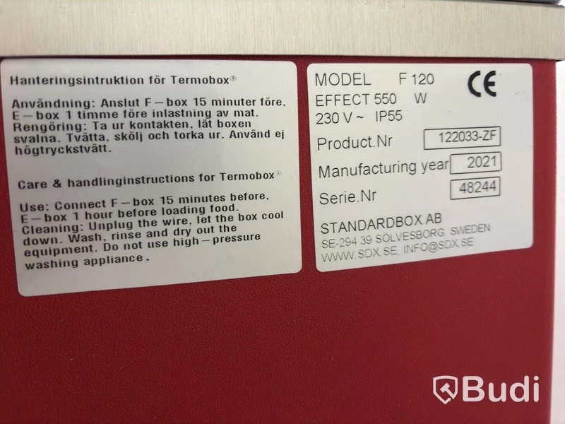 Värmebox på hjul SDX, Thermobox F120