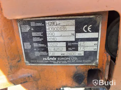 Hanix mini excavator including trailer, repair project