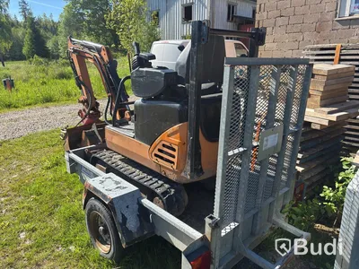 Hanix mini excavator including trailer, repair project