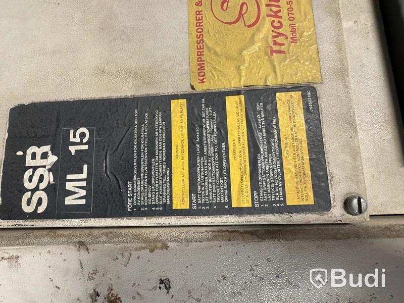 Skruvkompressor Ingersoll Rand SSR ML 15 med lufttank -defekt