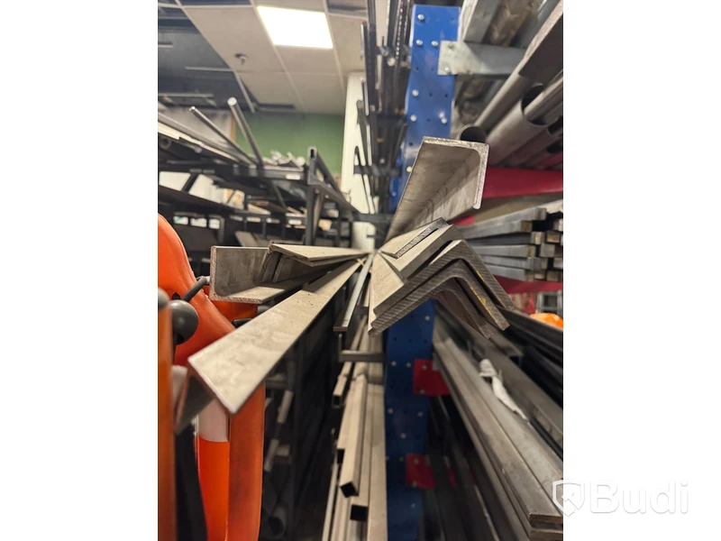 Large lot of steel profiles including storage racking