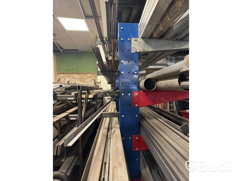 Large lot of steel profiles including storage racking