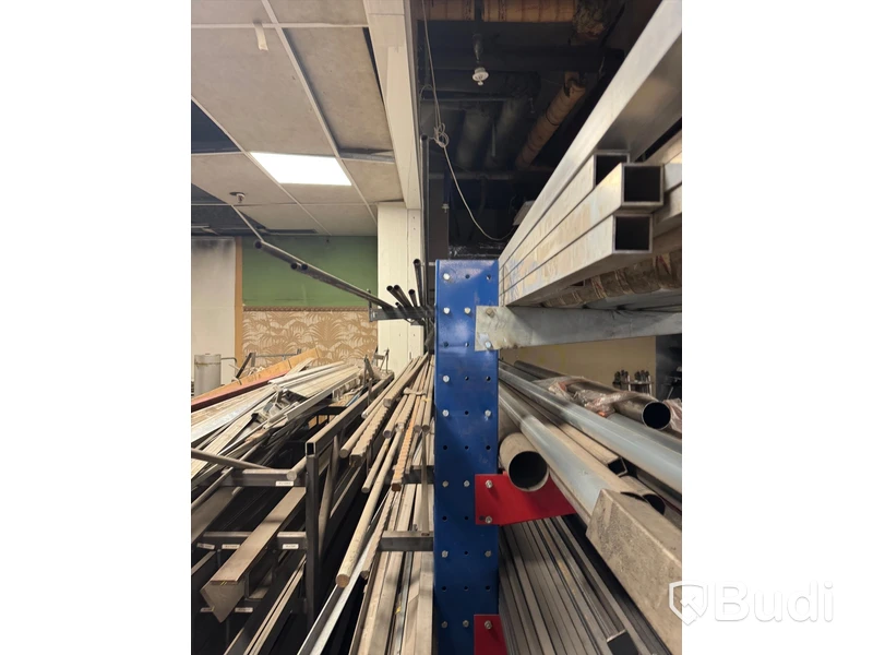 Large lot of steel profiles including storage racking